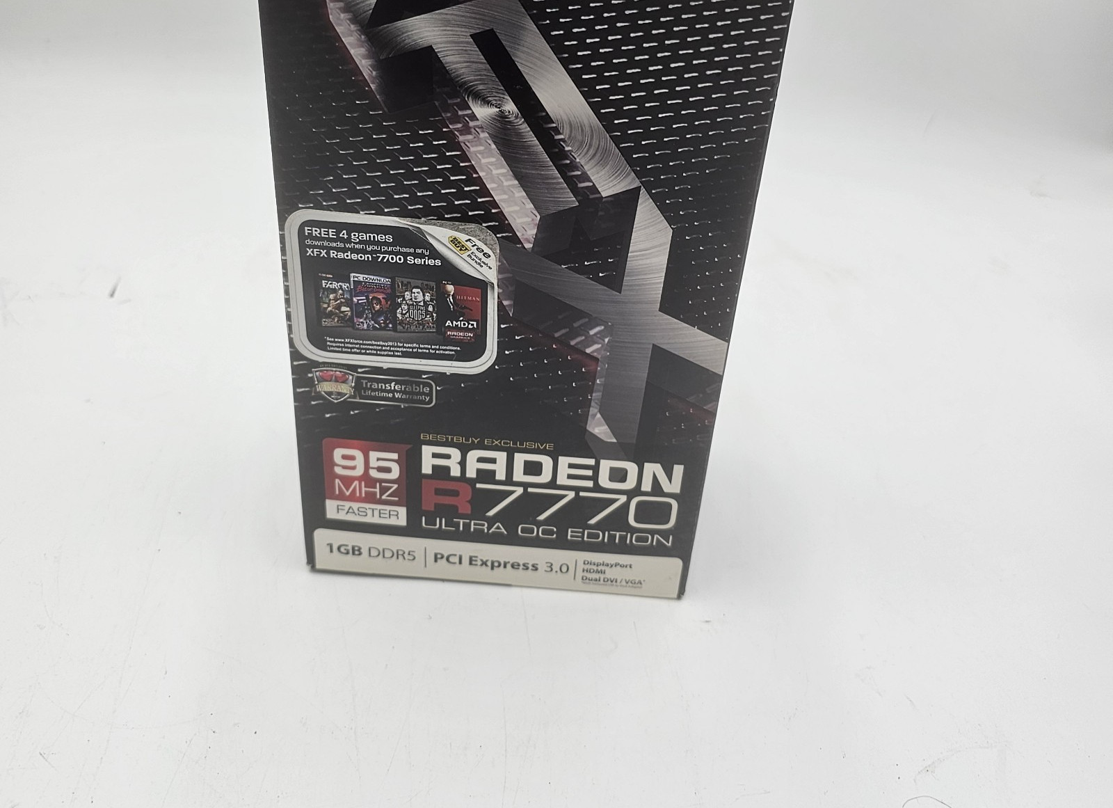 XFX AMD Radeon HD 7770 Ultra OC 1GB GDDR5 PCIe 3.0 Video Graphics Card Box Ghost