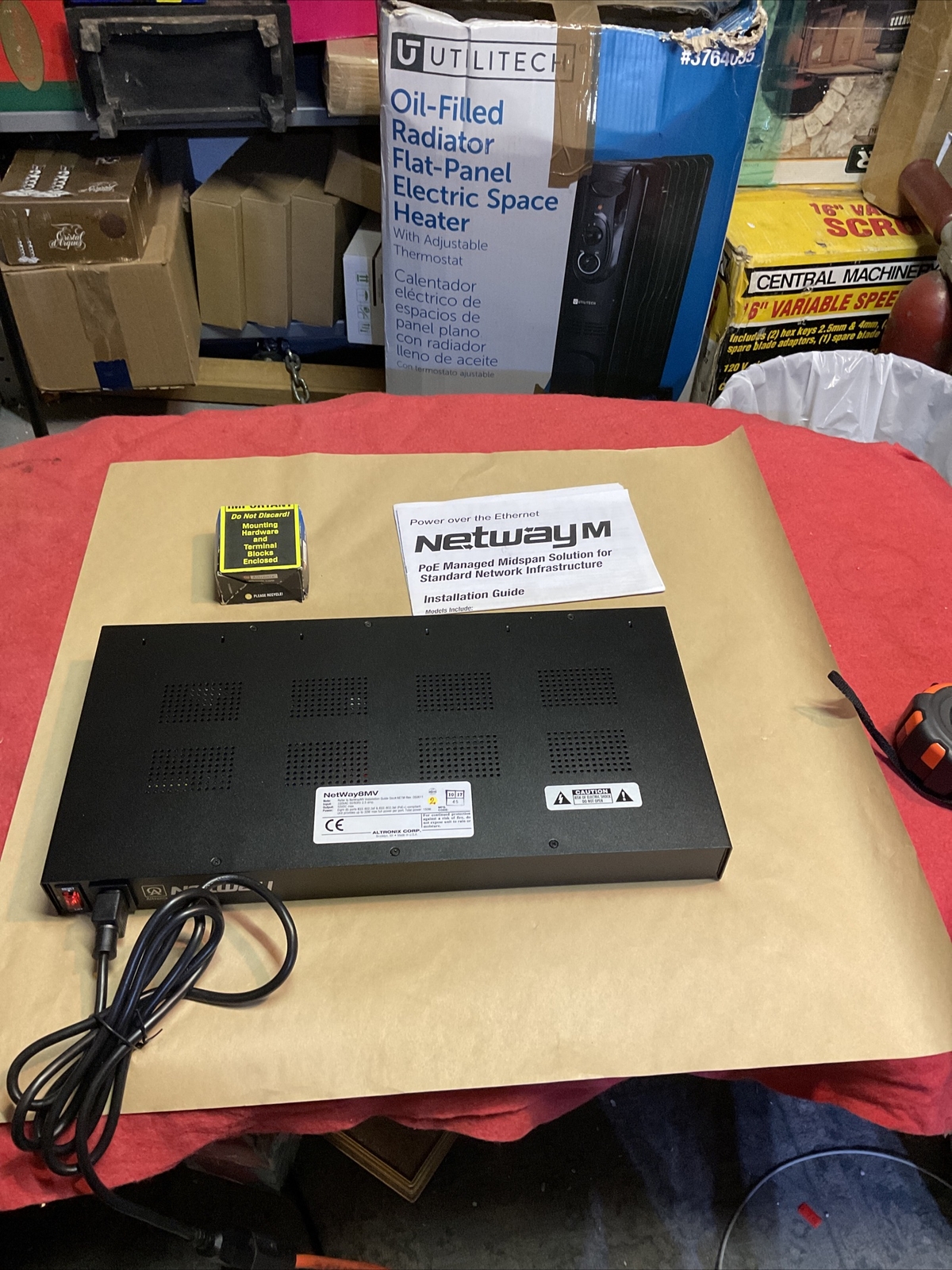 Altronix NetWay 8 Port Network Managed PoE Midspan 55VDC Max 150W+ Brackets