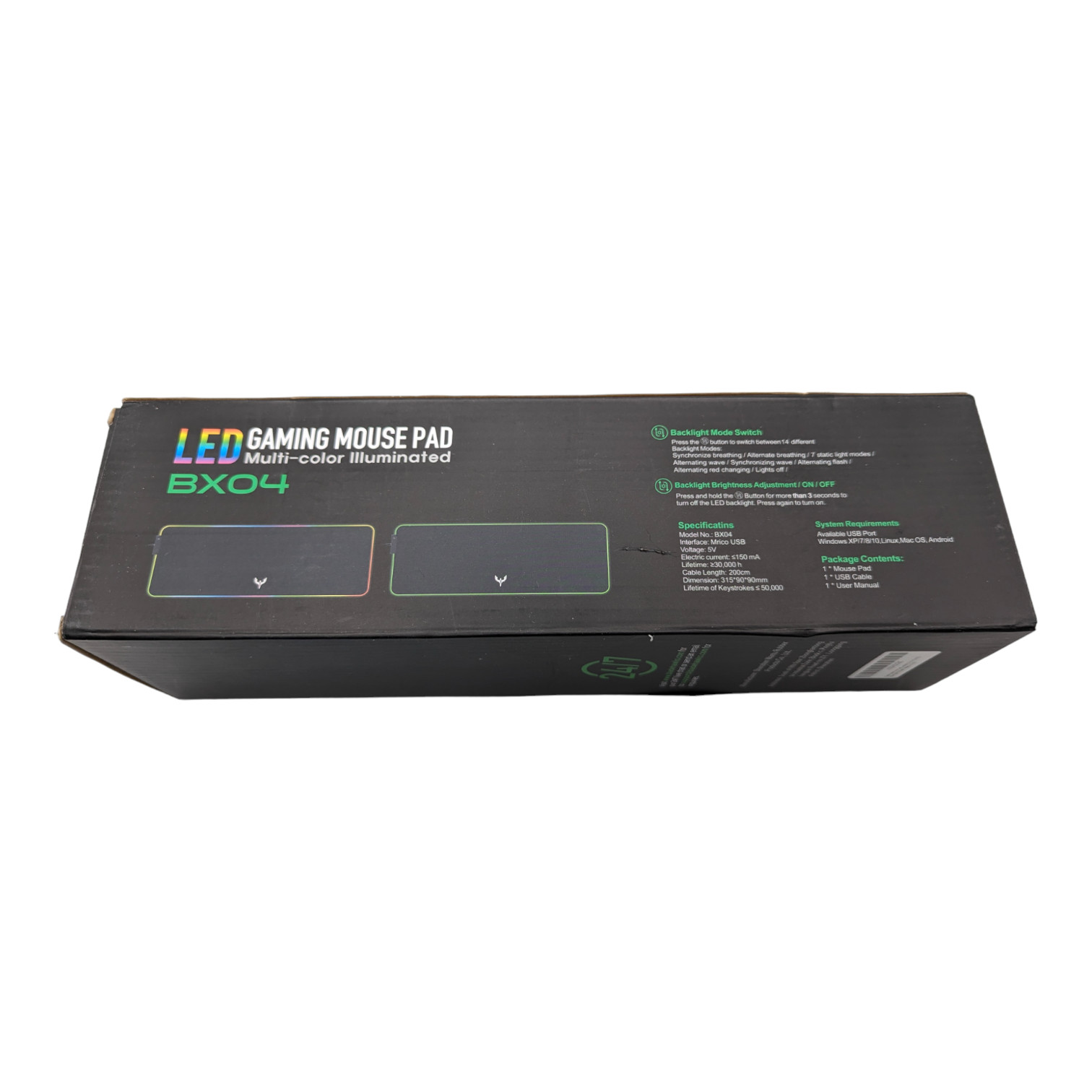 NEW ~ BLADE HAWKS LED MULTI-COLOR ILLUMINATED GAMING MOUSEPAD w/SPEAKER