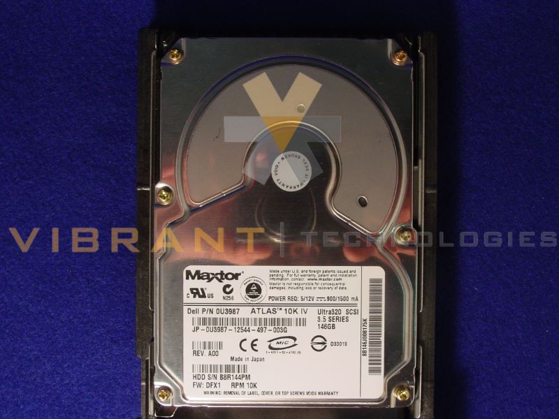 Dell 0U3987 146GB ultra 320 10k Hard Disk Drive 4z