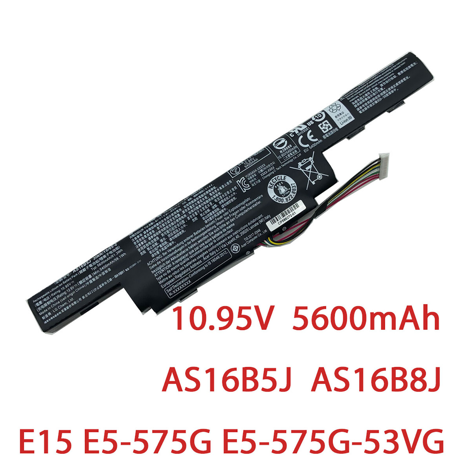 New  AS16B8J Battery for Acer Aspire E5-575G-549D E5-575G-75MD E5-575G-5341