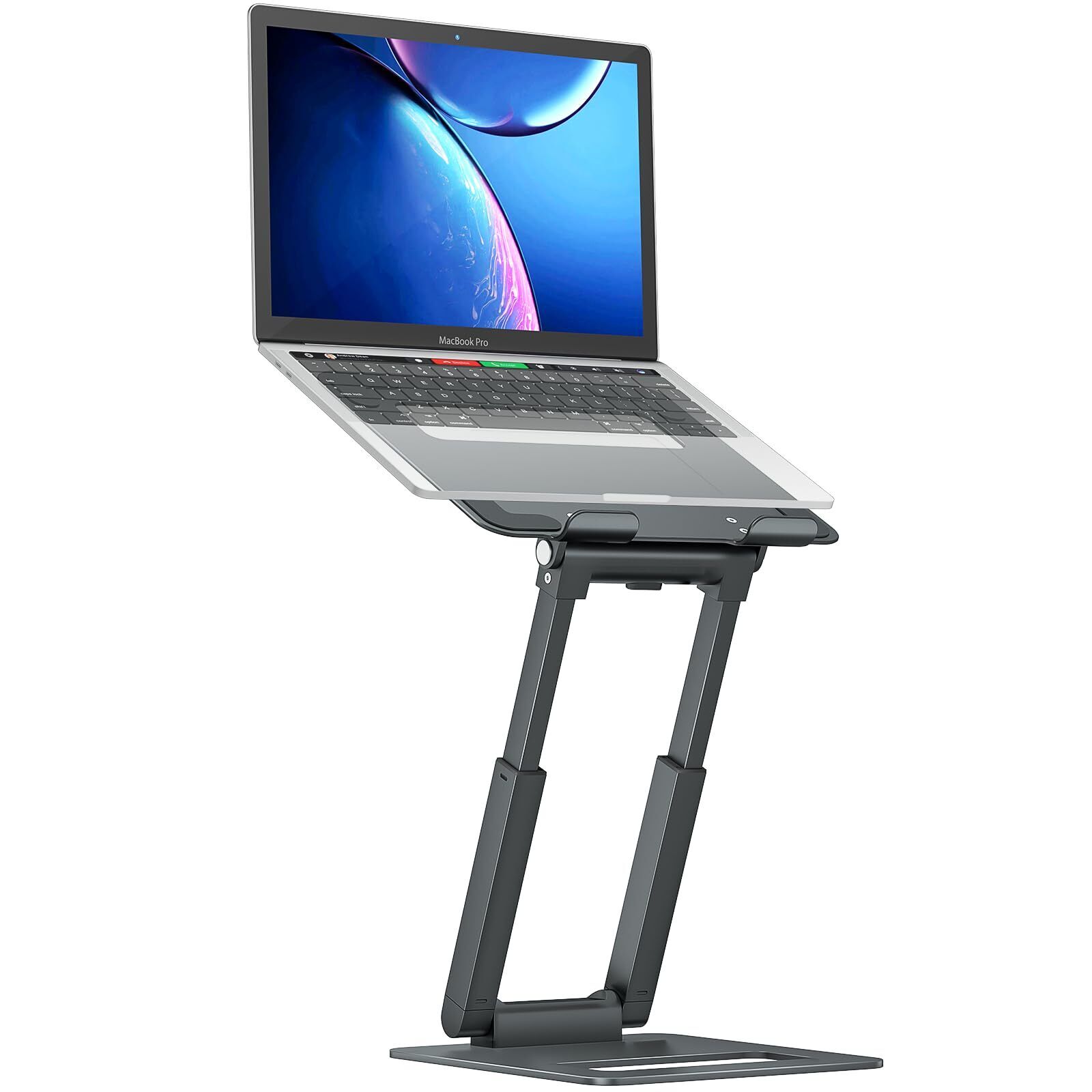 tounee Laptop Stand for Desk Adjustable Height Telescopic 360 Rotating Pull O...