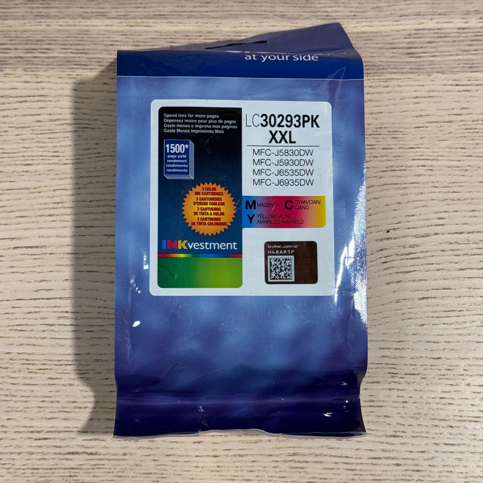 Brother LC30293PK Super High Yield 3 Pack Ink C,M, Y Factory Sealed 6617