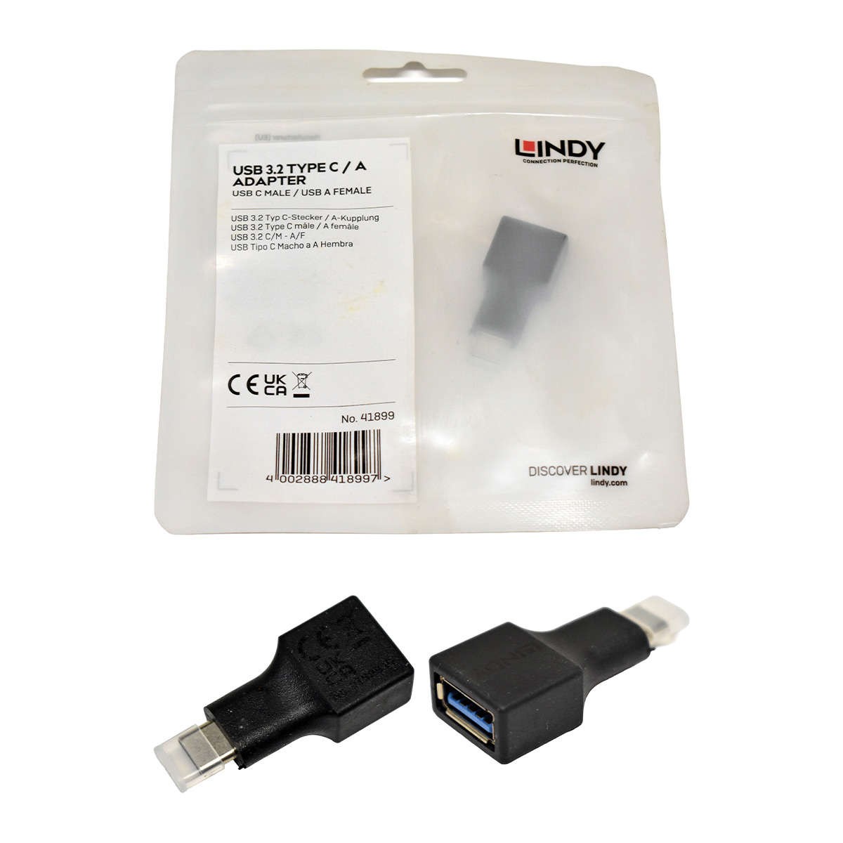 Lindy 41899 USB 3.2 Type C Male to USB A Female NEW NEW