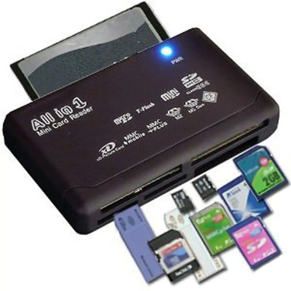 All in One 1 Memory Card Reader USB Adapter SD SDHC Mini Micro M2 MMC XD CF MS