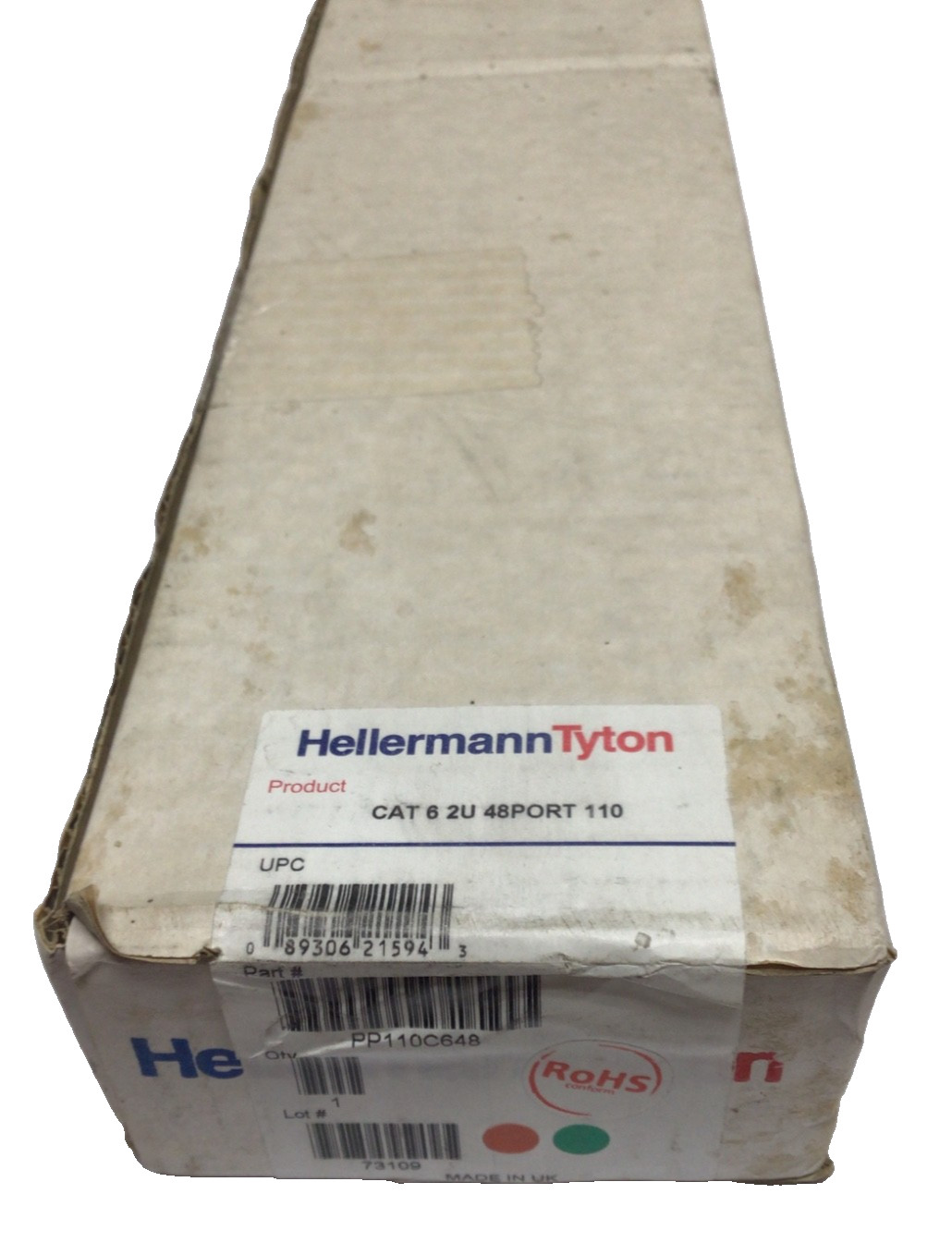 Hellermann Tyton PP110C648 Cat6 Universal 48 Port Patch Panel 2U Black  NEW