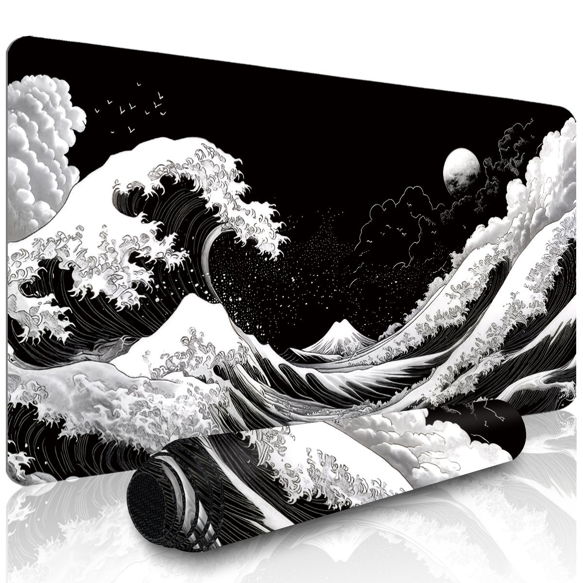 1pc Extended Gaming Mouse Pad and PC Desk Keyboard Mat - Japanese Manga Style