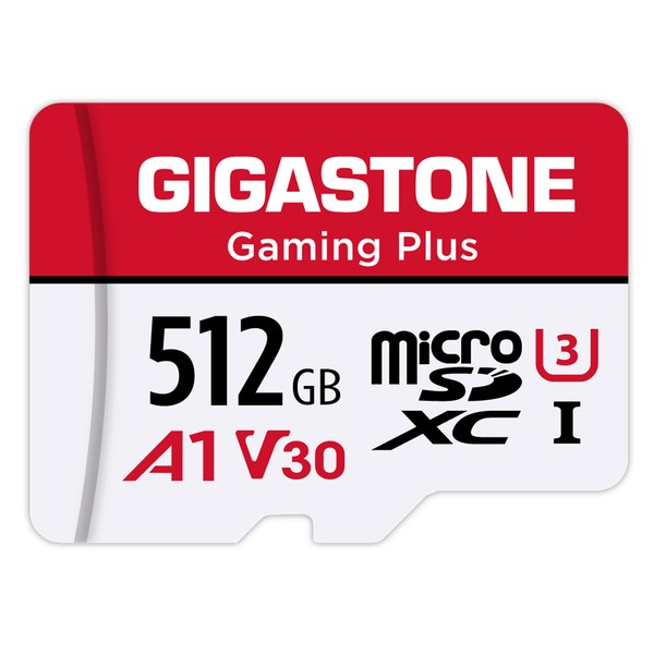 Gigastone GS512GPMSD Gaming Plus A1V30 microSD Card (512 GB)