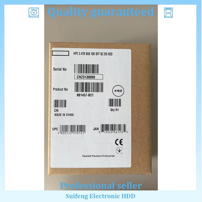 NEW 881507-001 881457-B21 HPE 2.4TB 12G SAS 10K 2.5" SFF 512e DS HDD Hard Drive