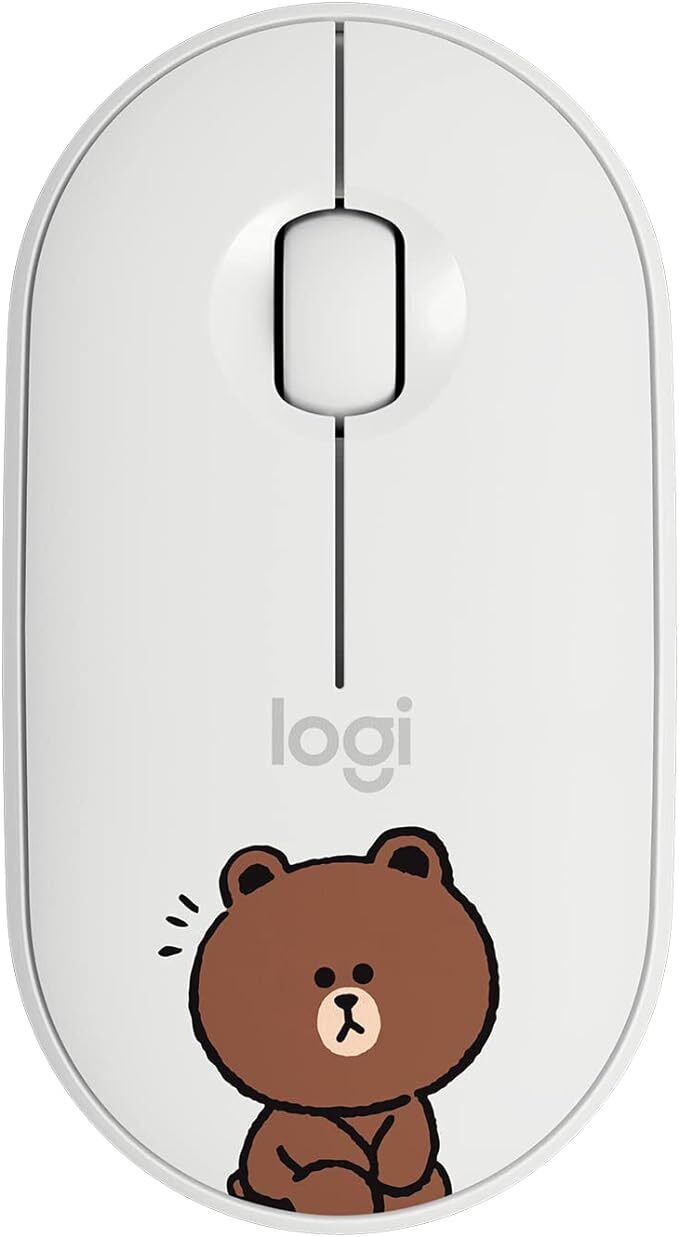 Logitech M350 Wireless Optical Mouse Line-Friends Brown Bluetooth 2.4G USB Mice