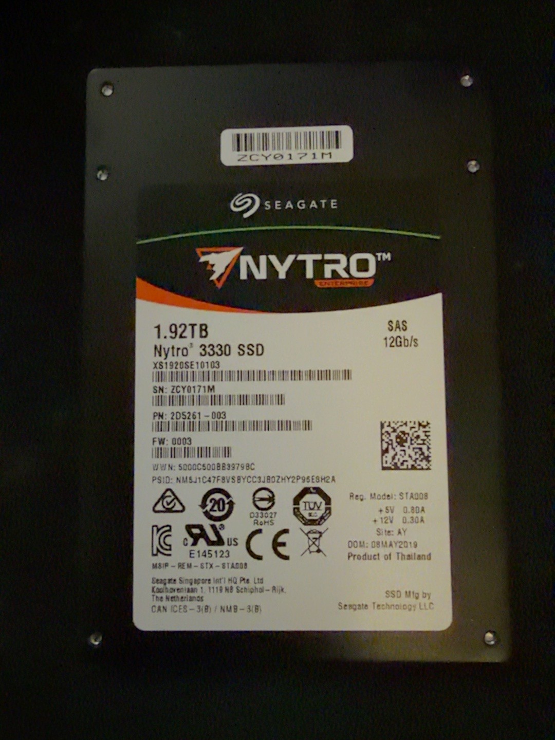 Seagate Nytro 3330 1.92TB Enterprise SAS 12Gb/s SSD XS1920SE10103 2.5 - Tested
