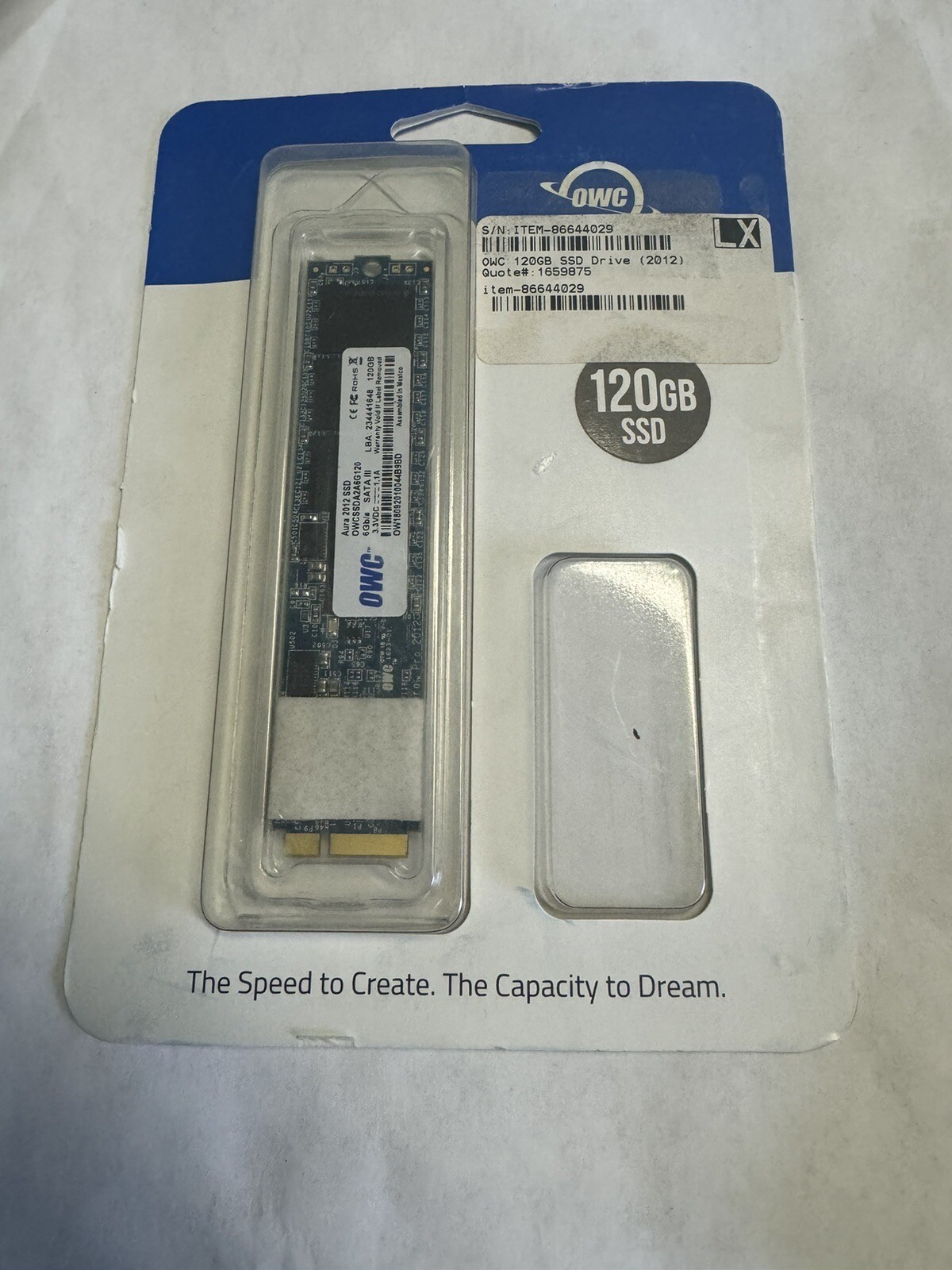 OWC 120GB Aura 6G Internal Solid State Drive for 2012 for MacBook Air
