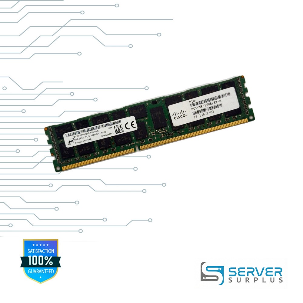 Cisco 8GB DDR3-1600 PC3-12800 2Rx4 ECC UCS-MR-1X082RY-A MT36KSF1G72PZ-1G6K1HE
