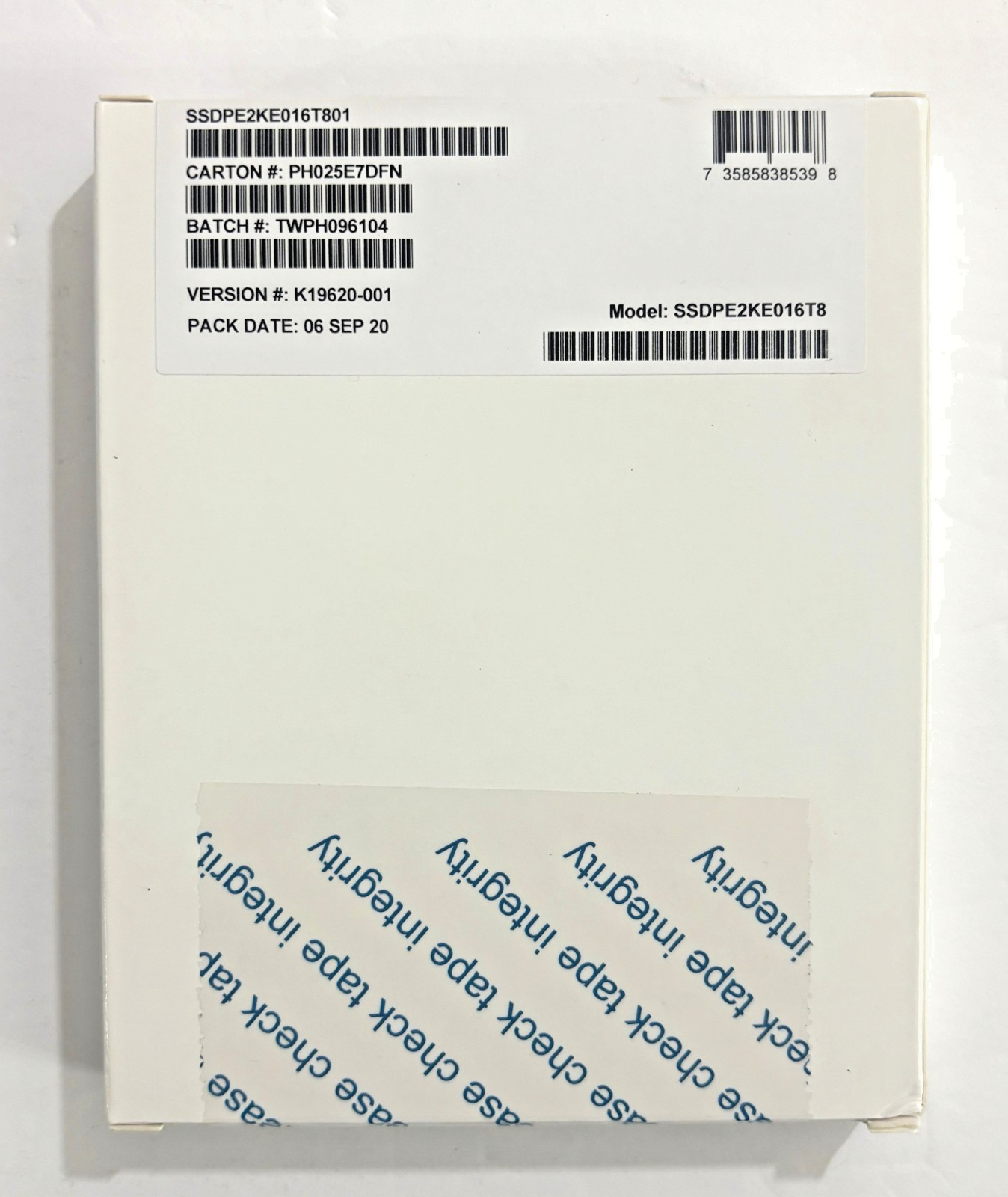 INTEL DC P4610 Series 1.6TB NVMe SSDPE2KE016T8 (SSDPE2KE016T801) Enterprise SSD