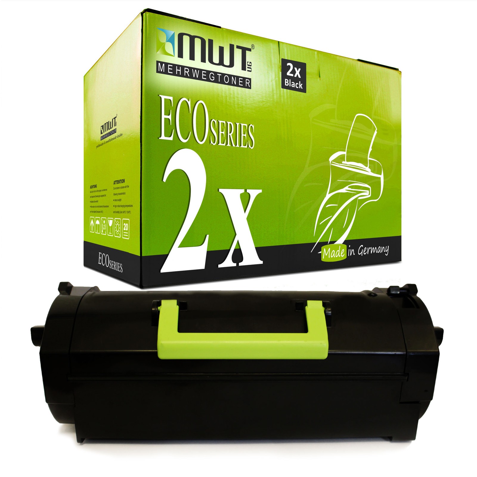 2x MWT ECO Cartridge XXL replaces Lexmark 24B6015 M 5100-Series M-5155 M-5163