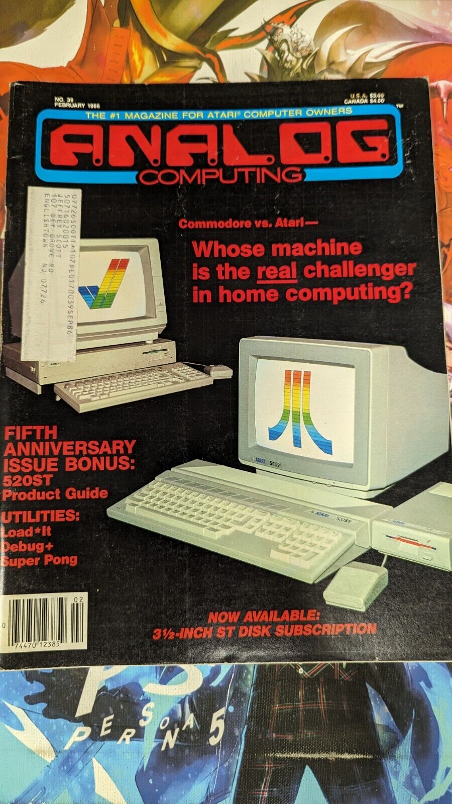 VINTAGE Analog Computing Magazine Atari February 1986 No. 39 Commodore Vs Atari