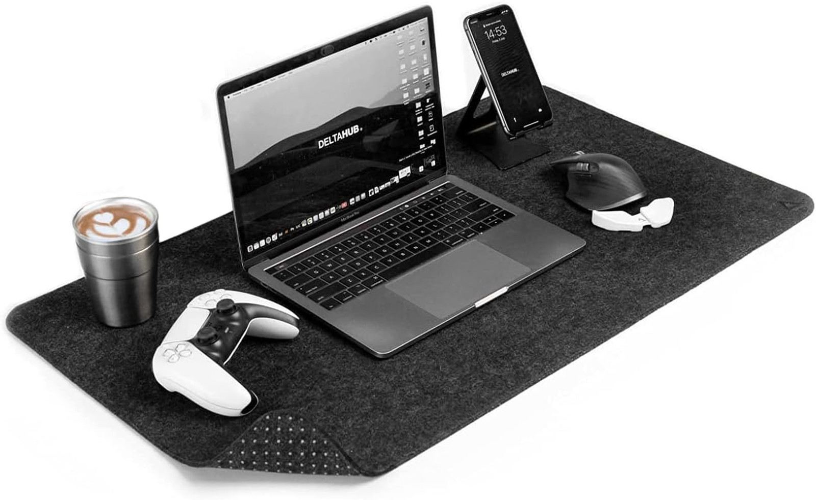 Felt Desk Pad Large 18x32 Inch Anti-Slip Anti-Fray Protective Mat for PC Mac