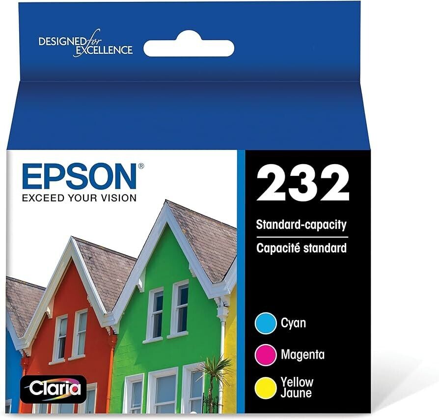EPSON 232 Tri-Color ink Cartridges - Genuine Brand New Sealed - Expries 1/2027