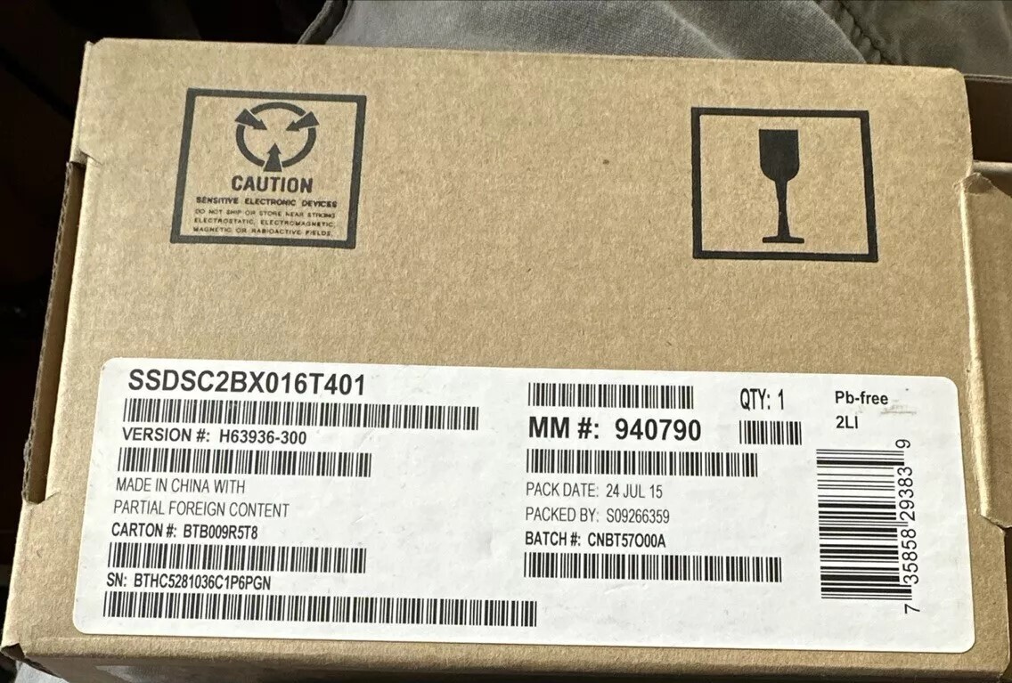Intel DC S3610 Series 1.6TB SATA 6Gb/s 2.5in SSD SSDSC2BX016T4 SSDSC2BX016T401