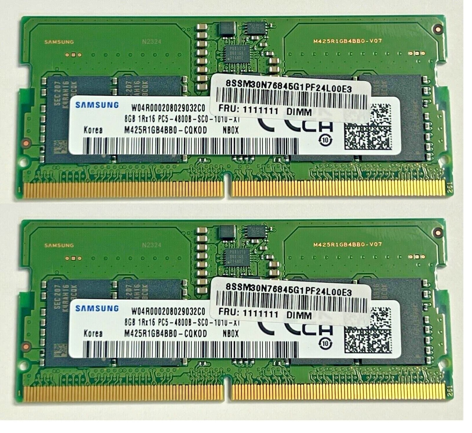 New Samsung 16GB (8GBX2) DDR5 4800 MHz PC5-38400 SODIMM Laptop Memory RAM...