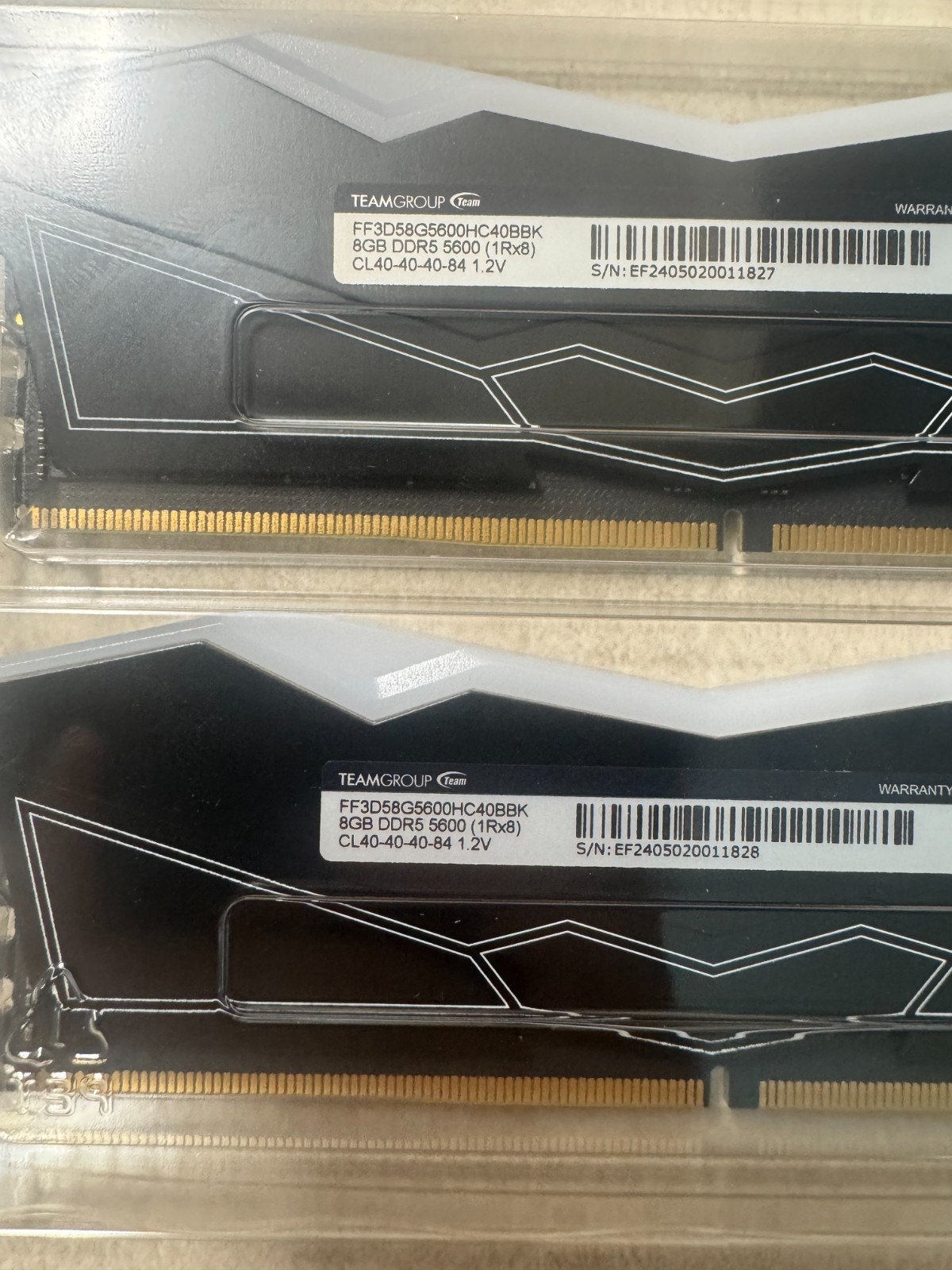 TeamGroup RGB 16GB (2x8GB) DDR5 5600mhz CL 40-40-40-84 1.2V non-original Box