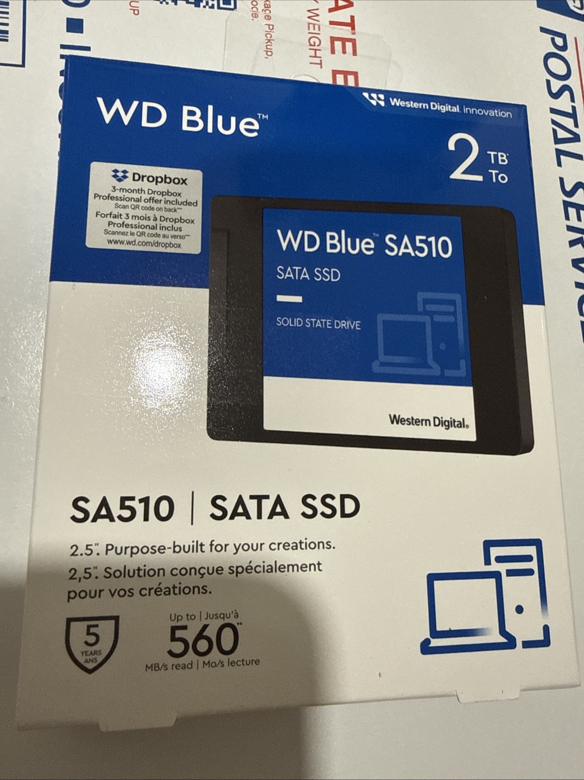 NEW SEALED Western Digital 2TB WD Blue SA510 SATA Internal SSD (WDS200T3B0A)