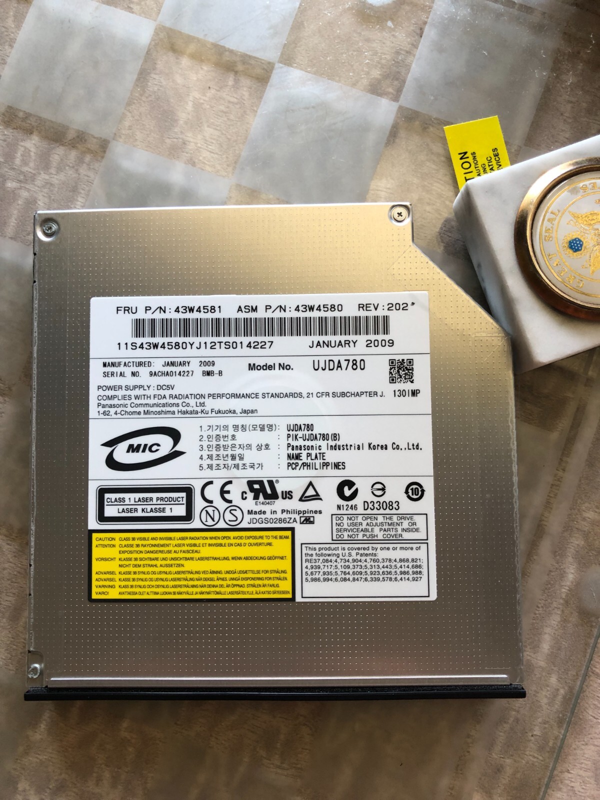 New IBM UJDA780 CDRW/DVD IDE Drive FRU 43W4581 43W4580