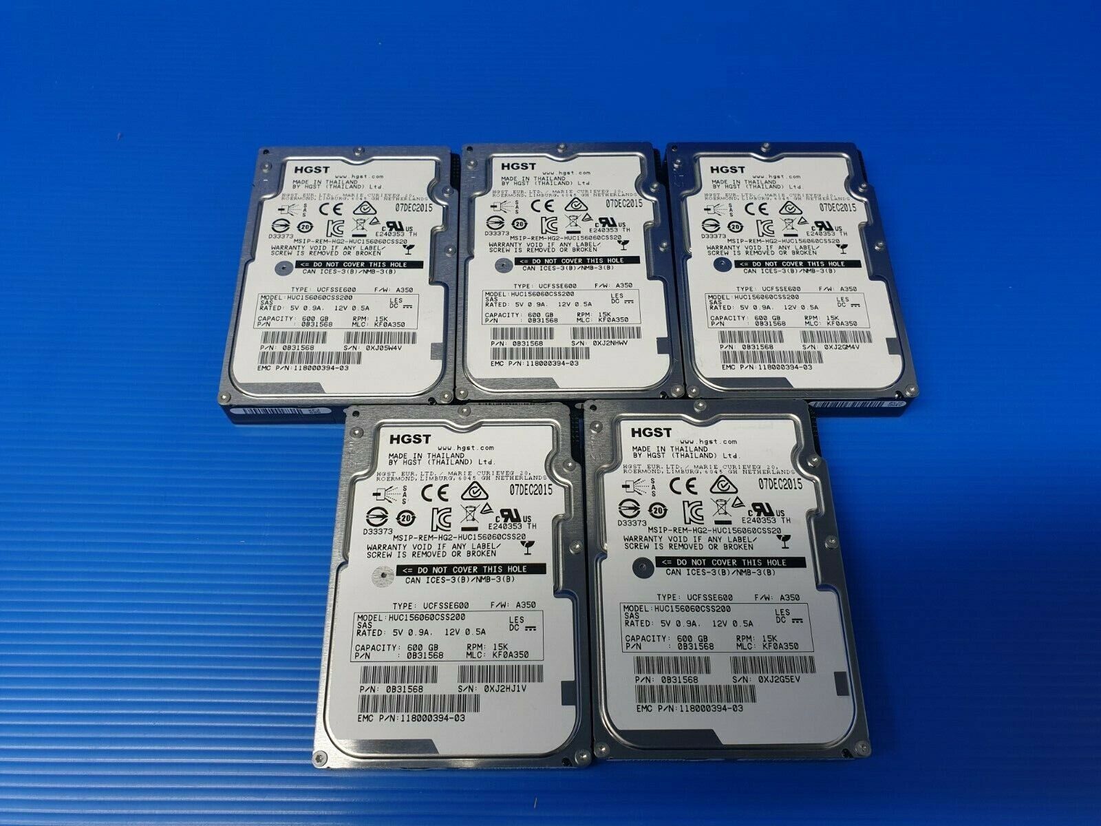EMC 118000394-03 HGST 600GB 15K SAS 12GB/s 2.5