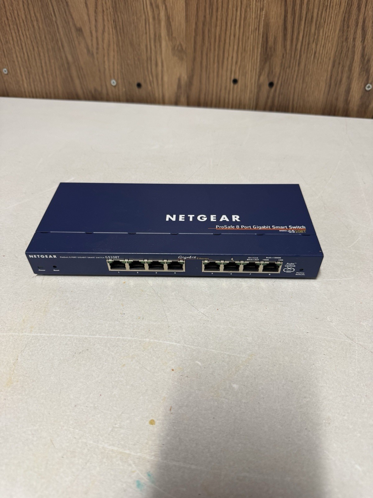 Netgear ProSafe GS108T v1 8-Port Gigabit Smart Switch – Untested – No PSU