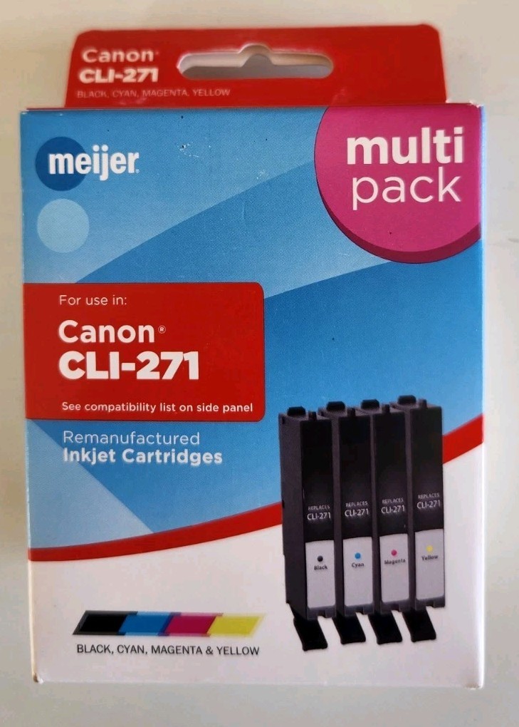 Meijer Canon CLI-271 Inkjet Cartridges Black, Cyan, Magenta &... 