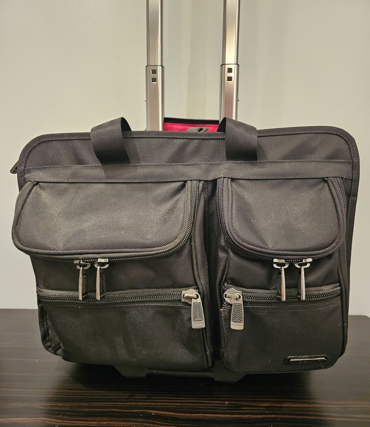 Mobil-IT Rolling Briefcase Laptop Bag Carry On 17x13x8 Black Wheeled