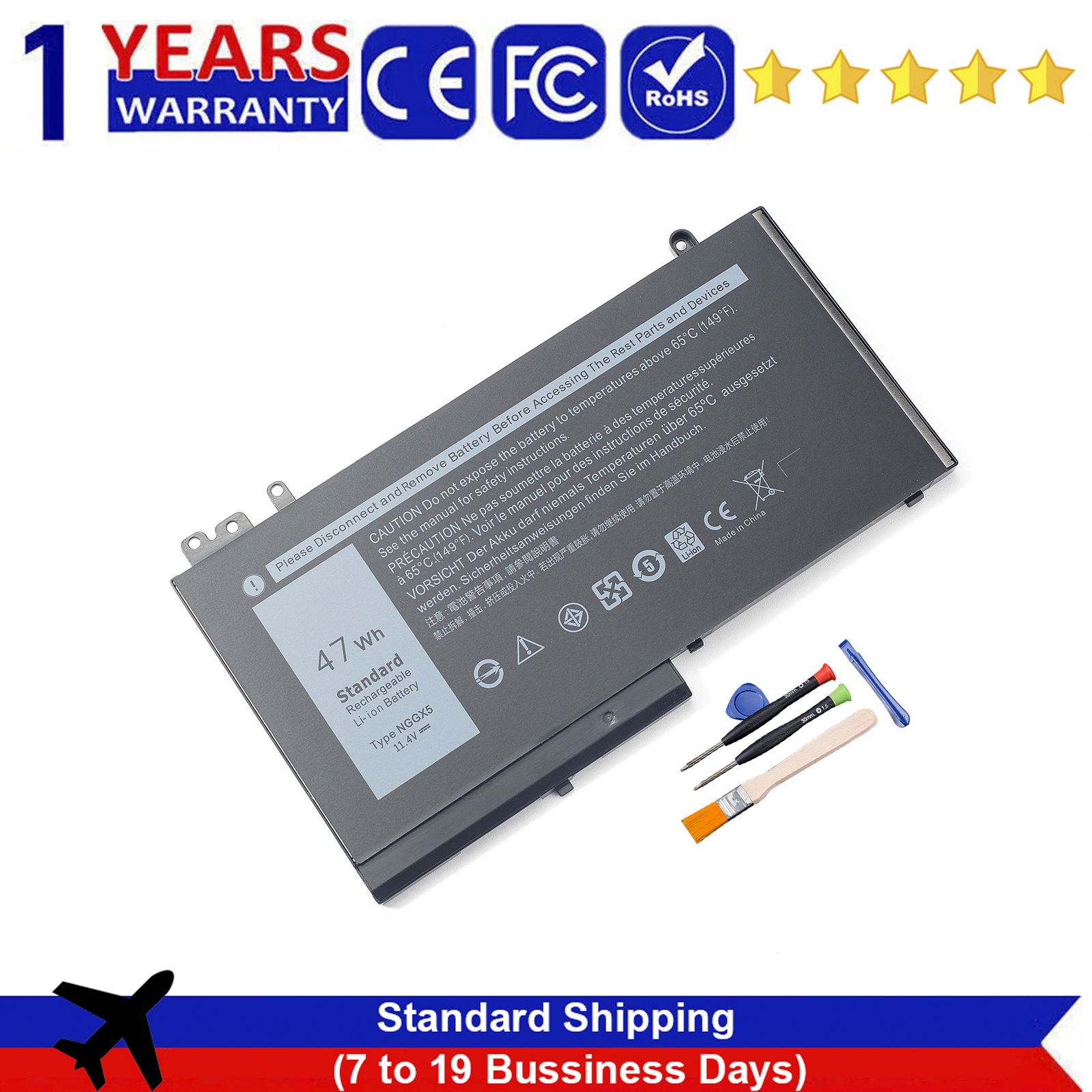 NGGX5 Battery For Dell Latitude E5270 E5470 E5570 Precision M3510 P48F001 JY8DF