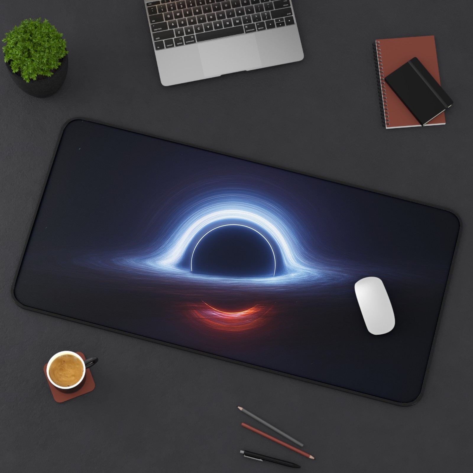 Black Hole Complete Mouse Pad for Gamers & Study, Stellar Space Decor