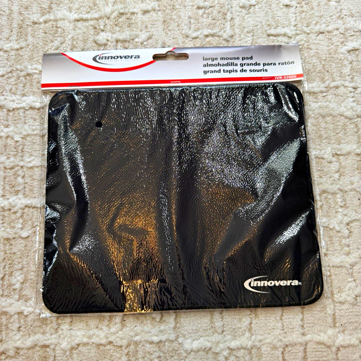 Innovera Large Black Mouse Pad Non-Slip Low Friction Stitched Edges IVR-52600