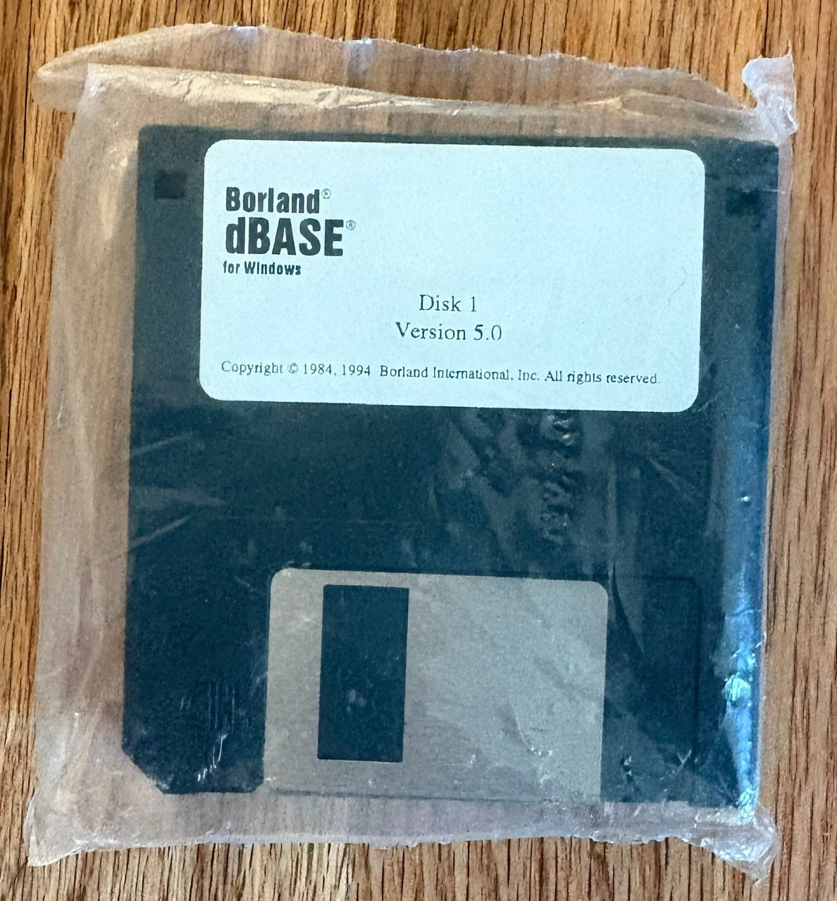 SEALED Borland dBASE for Windows Version 5.0 Set 7 3.5" Floppy Disks Diskettes