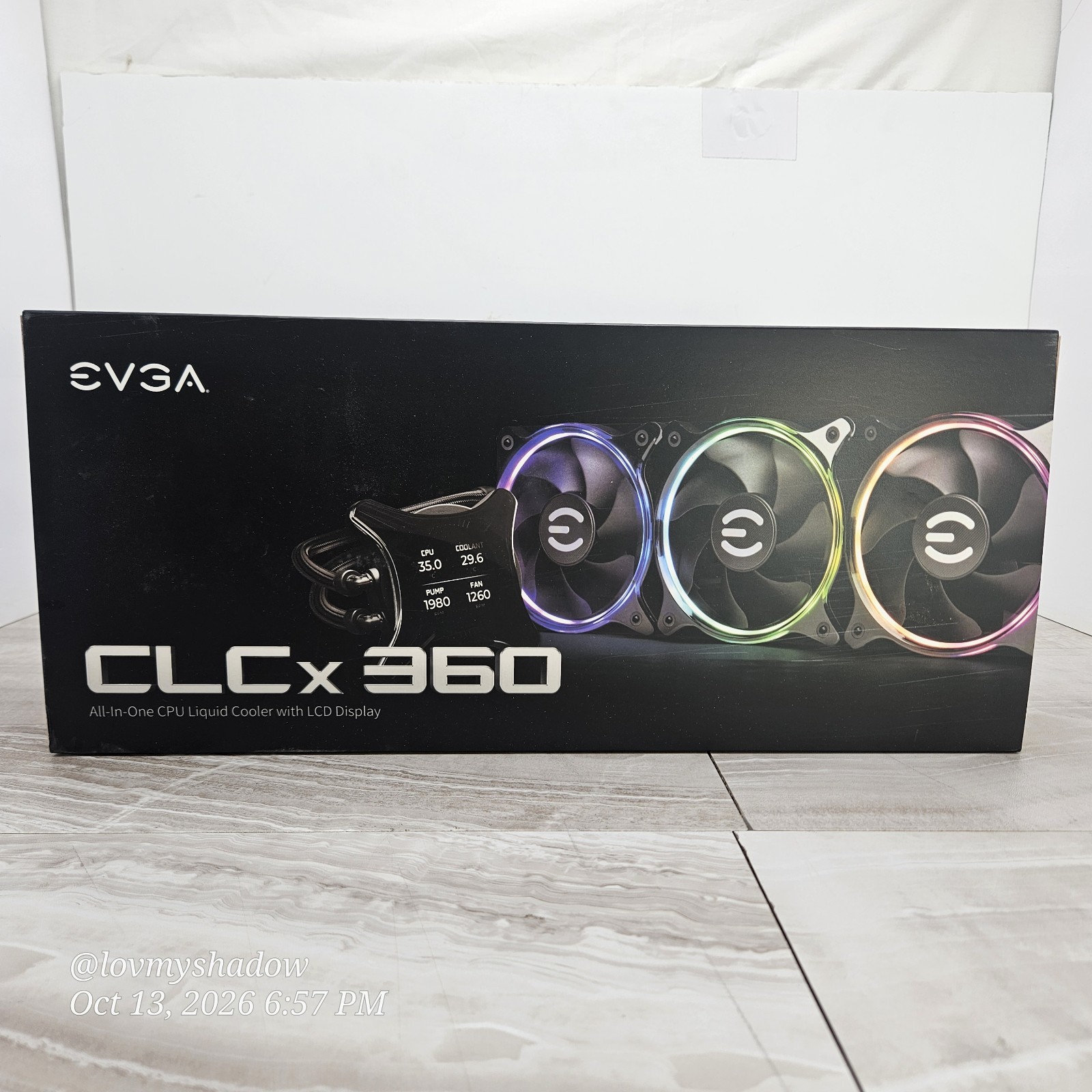 EVGA CLCx 360mm All-In-One LCD CPU Liquid Cooler NEW SEALED 