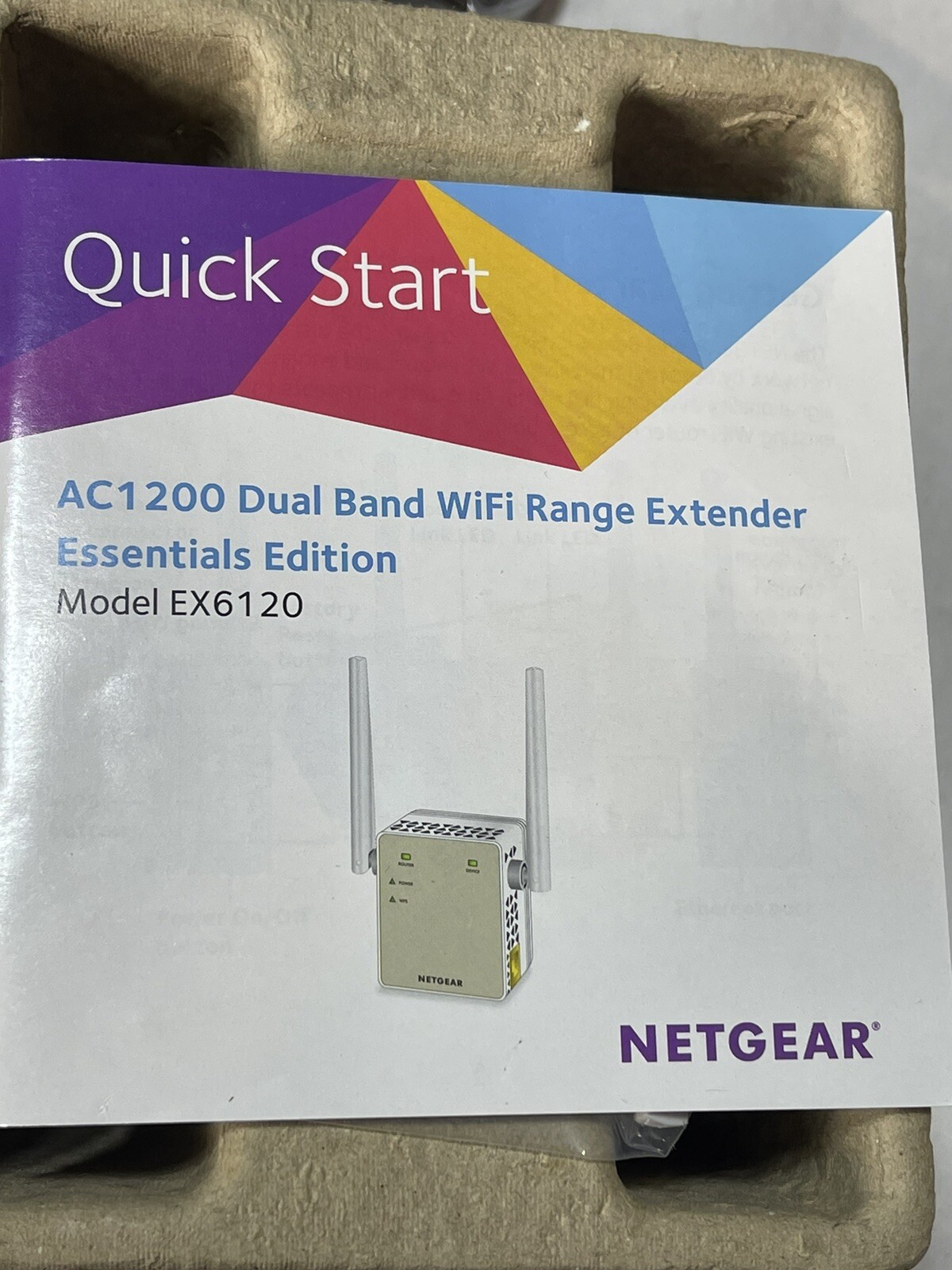 NETGEAR Wi-Fi Range Extender EX6120-100NAS AC1200 WIFI Range Extender Open Box