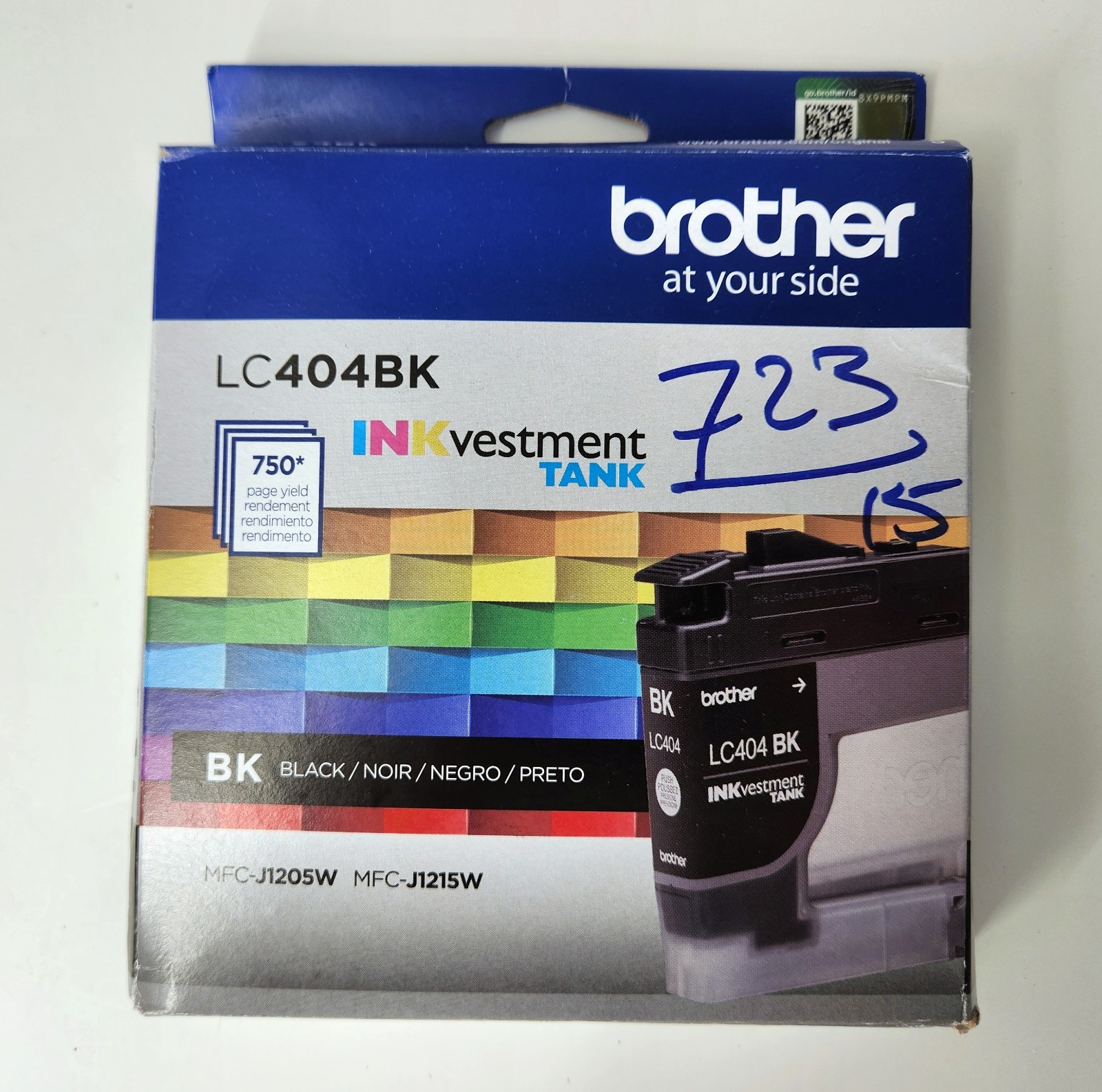 Brother LC404BK Black Ink Cartridge for INKvestment Tank 750 Pgs 6/28 Sealed