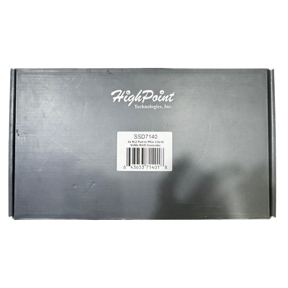 Highpoint 7140 SSD7140 x16 8-Port M.2 NVMe RAID Controller