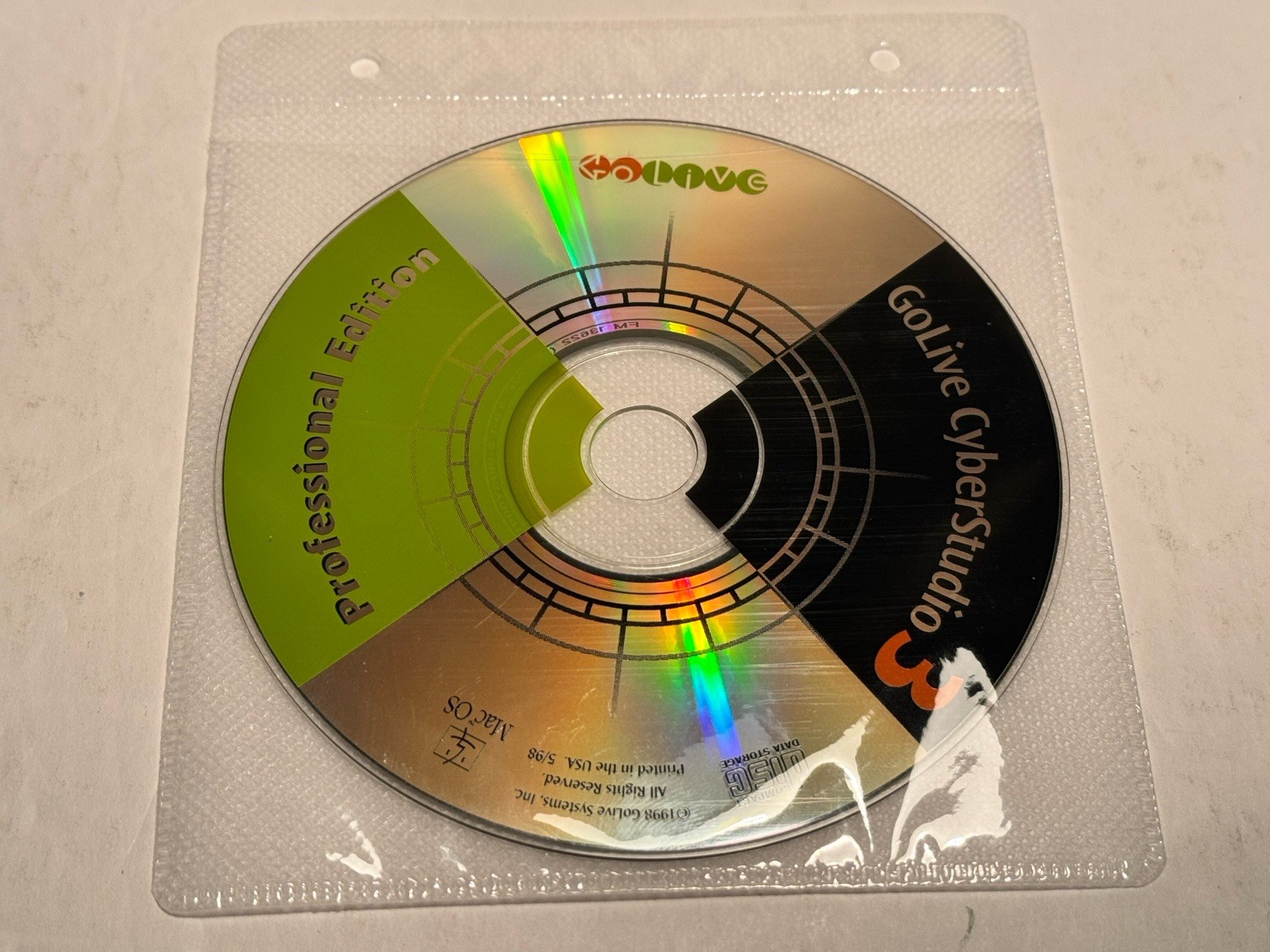 GOLIVE CYBERSTUDIO 3 Professional Edition Mac Disc only 1998 vintage software