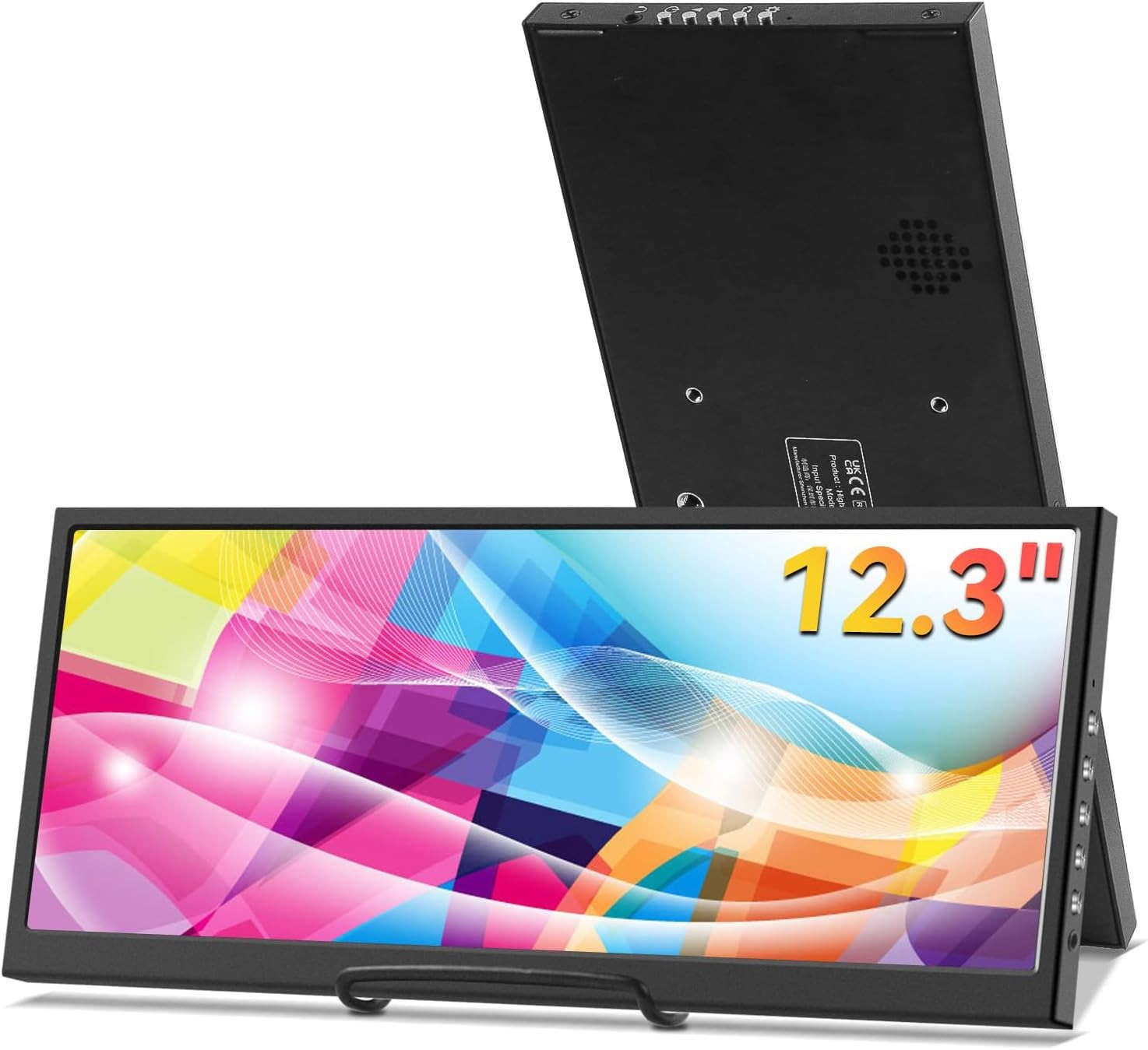 12.3 Inch IPS Stretched Bar LCD Travel Display 1920 * 720 Secondary Monitor