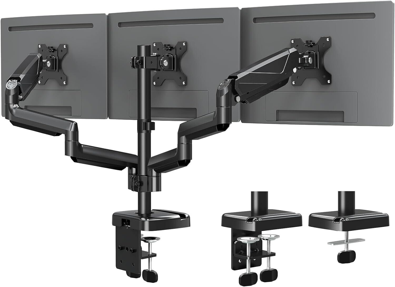 MOUNTUP Triple Monitor Mount, 3 Monitor Stand Desk Arm for Max 32 Inch MU8004