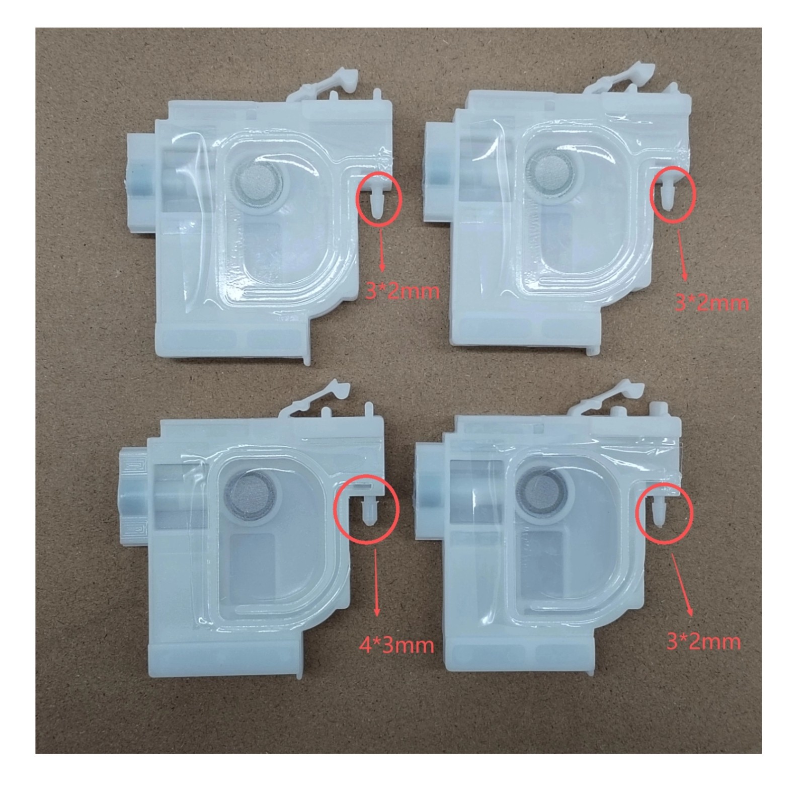 4pcs Ink Damper 4*3mm/3*2mm Fits for EPSON L4158 L4150 L4153 L4167 L4160 L4151