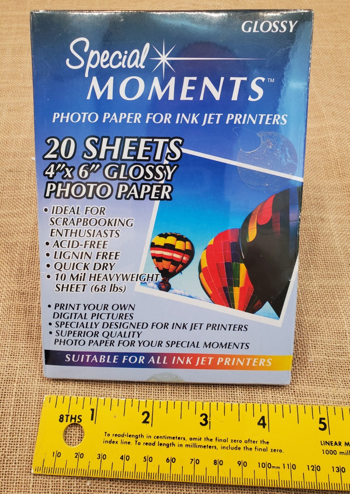 New Sealed Special Moments 4X6 Glossy Photo Paper For Ink Jet Printers 20 Sheets
