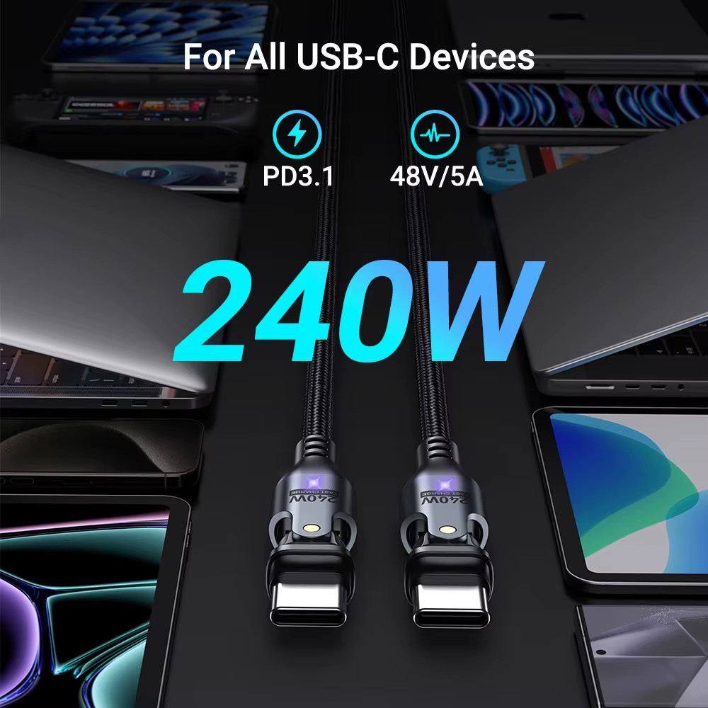 Full Function 20Gbps Type C Cable USB3.2 Gen2 *2 USB C 20G Data Transfer Cord US