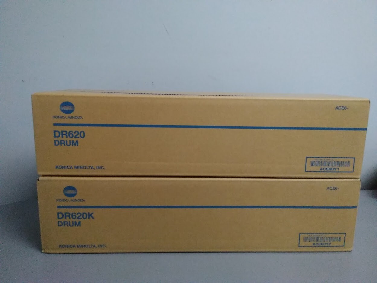 Konica Minolta ACE60Y1, ACE60Y2 Black/Color Drum for C4070, C4080 Lot Of 2