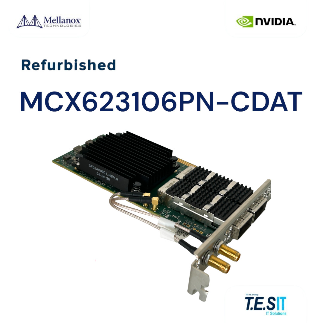 NVIDIA Mellanox® MCX623106PN-CDAT  100GbE, Dual-port QSFP56, PCIe 4.0 x16