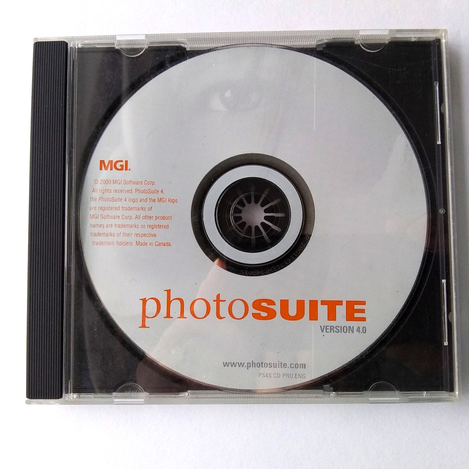 MGI PhotoSuite 4.0 CD Software Windows Vintage Image Editing Program Disc Set PC