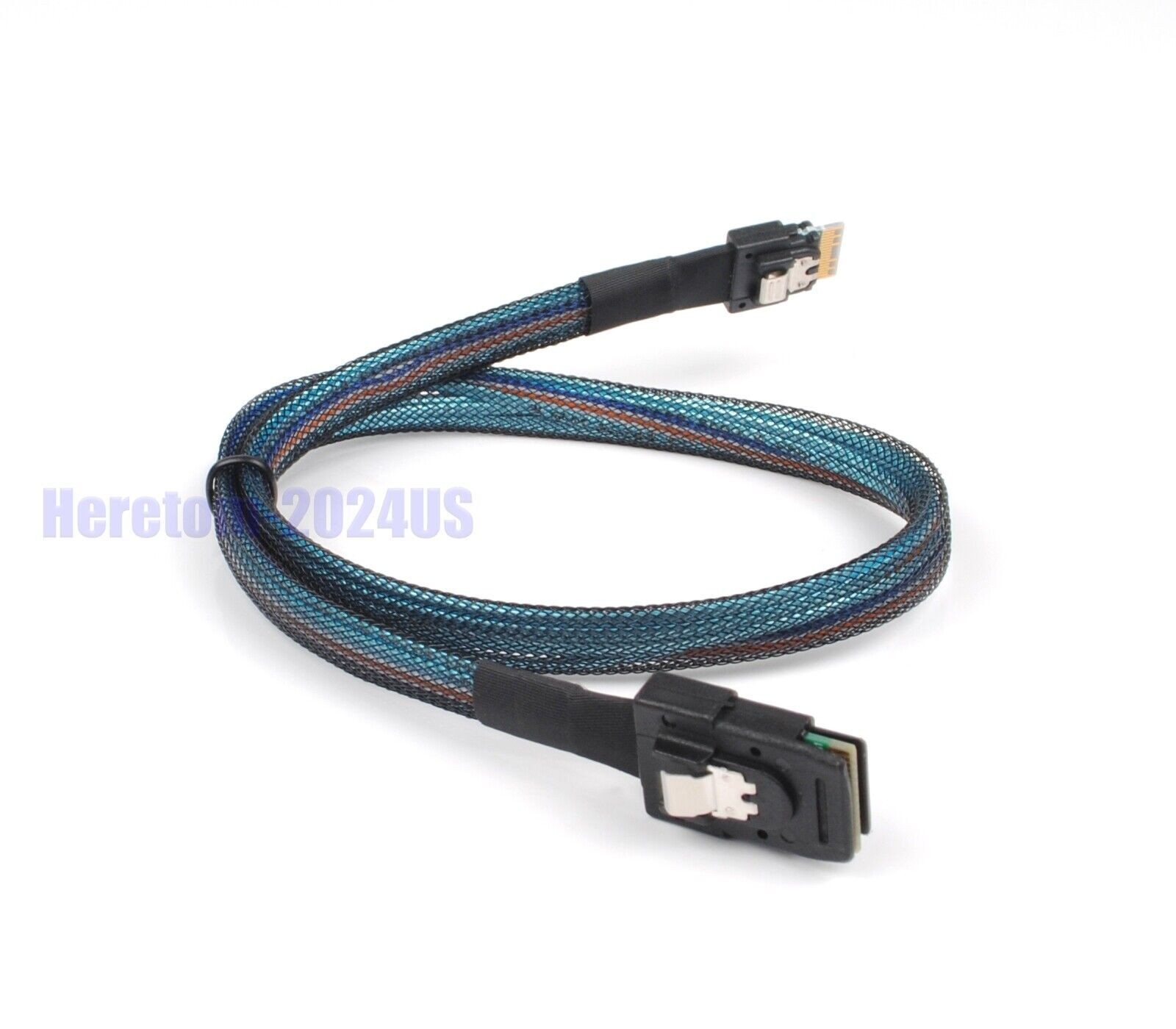 Lot Slim SAS 4.0 SFF-8654 4i 38pin to SAS SFF-8087 Target Hard Disk Raid Cable