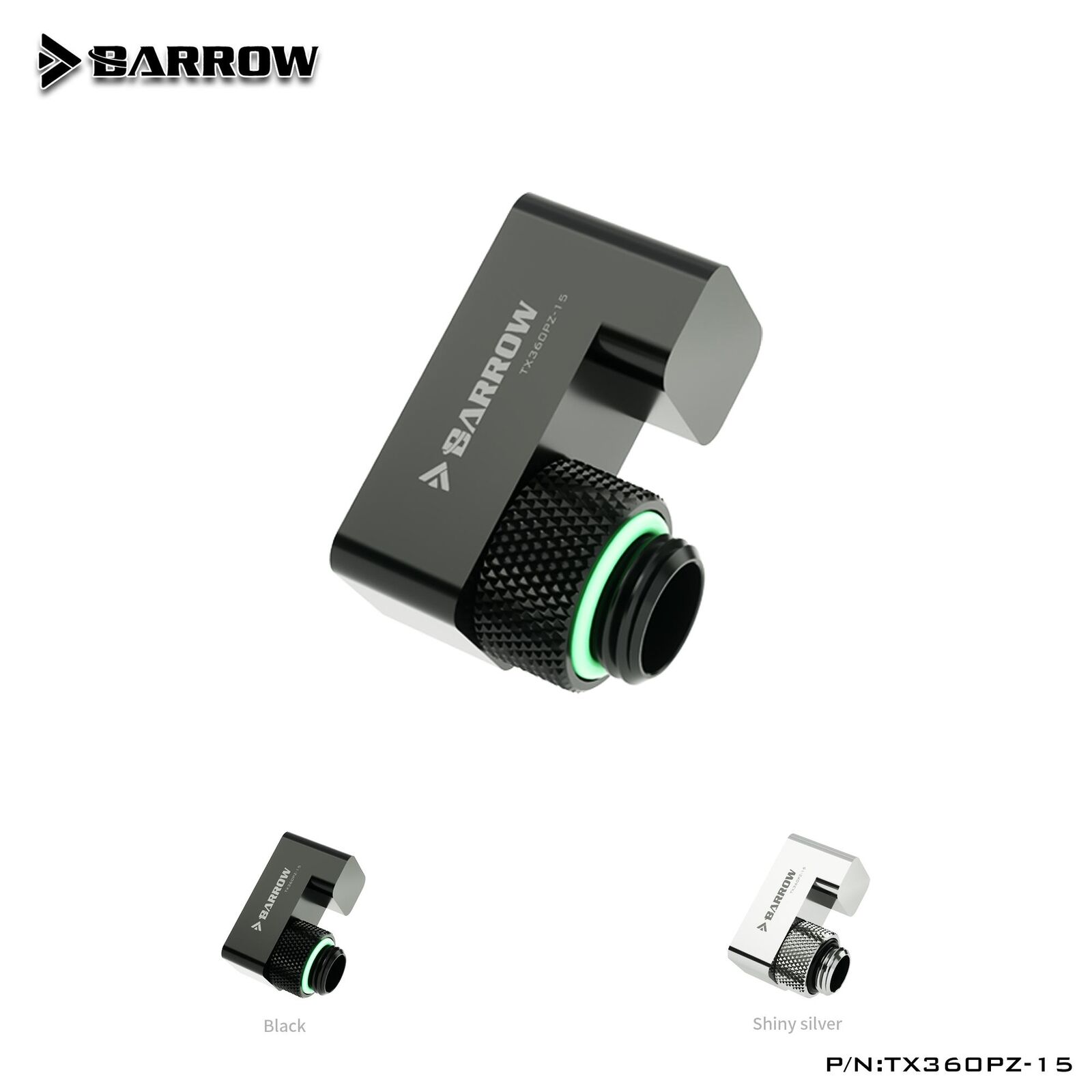 Barrow TX360PZ-15 G-1/4 Rotate 15mm Offset Adjust Fitting